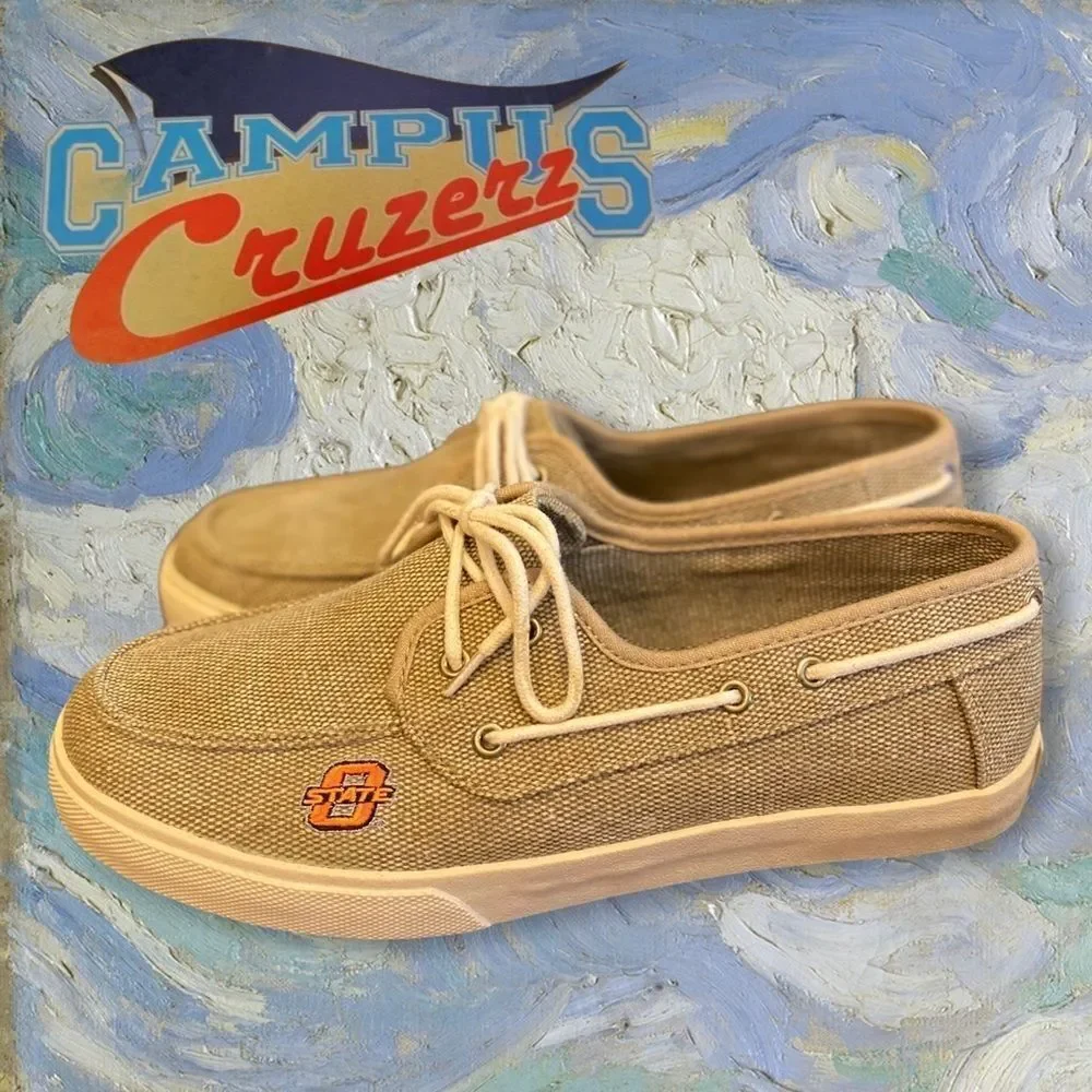 Campus Cruzers Tan OSU Oklahoma State Loafers 8